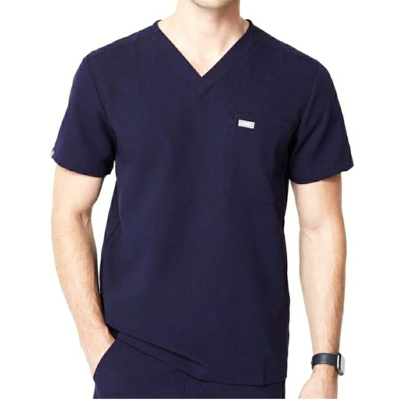 Figs Other - Figs NWT Leon Two Pocket Scrub Top Navy Mens Small